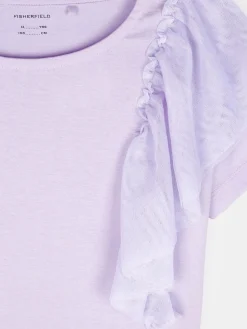 GATE Bawełniana koszulka z falbankami|Dzieci Dziewczynki·Koszulki I Topy