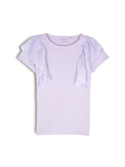 GATE Bawełniana koszulka z falbankami|Dzieci Dziewczynki·Koszulki I Topy
