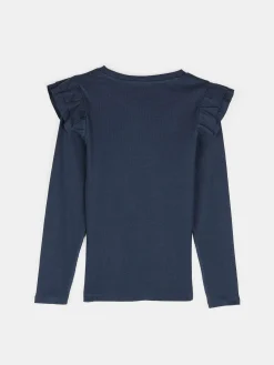 GATE Bawełniana koszulka z falbankami|Dzieci Dziewczynki·Koszulki I Topy