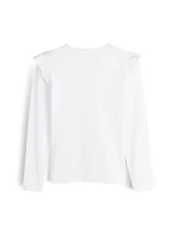 GATE Bawełniana koszulka z falbankami|Dzieci Dziewczynki·Koszulki I Topy