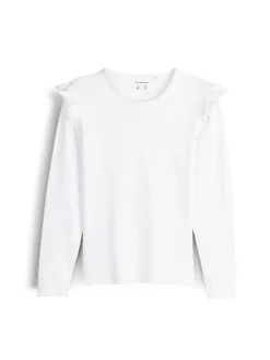 GATE Bawełniana koszulka z falbankami|Dzieci Dziewczynki·Koszulki I Topy