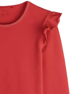 GATE Bawełniana koszulka z falbankami|Dzieci Dziewczynki·Koszulki I Topy