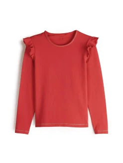 GATE Bawełniana koszulka z falbankami|Dzieci Dziewczynki·Koszulki I Topy