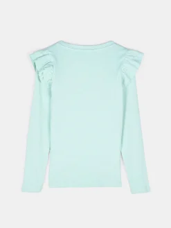 GATE Bawełniana koszulka z falbankami|Dzieci Dziewczynki·Koszulki I Topy