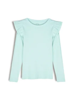 GATE Bawełniana koszulka z falbankami|Dzieci Dziewczynki·Koszulki I Topy