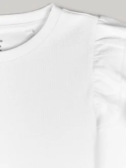 GATE Bawełniana koszulka z falbankami|Dzieci Dziewczynki·Koszulki I Topy