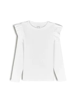 GATE Bawełniana koszulka z falbankami|Dzieci Dziewczynki·Koszulki I Topy