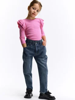 GATE Bawełniana koszulka z falbankami|Dzieci Dziewczynki·Koszulki I Topy