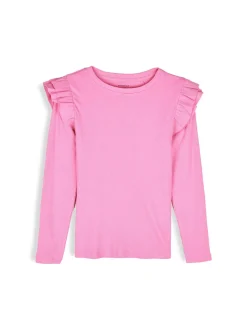 GATE Bawełniana koszulka z falbankami|Dzieci Dziewczynki·Koszulki I Topy