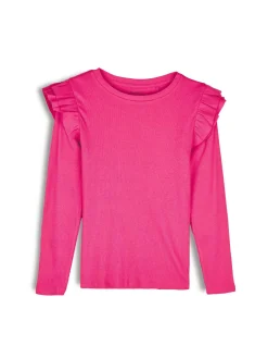 GATE Bawełniana koszulka z falbankami|Dzieci Dziewczynki·Koszulki I Topy