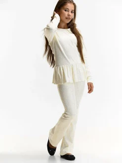 GATE Bawełniana koszulka z falbanką|Dzieci Dziewczynki·Koszulki I Topy