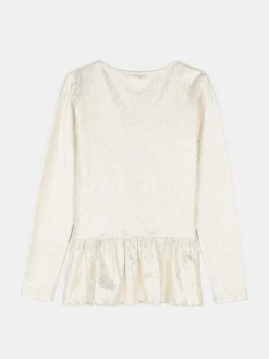 GATE Bawełniana koszulka z falbanką|Dzieci Dziewczynki·Koszulki I Topy