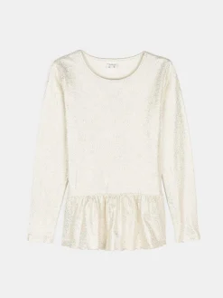 GATE Bawełniana koszulka z falbanką|Dzieci Dziewczynki·Koszulki I Topy