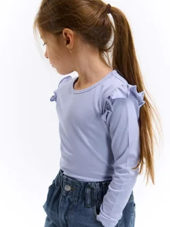 GATE Bawełniana koszulka z falbankami|Dzieci Dziewczynki·Koszulki I Topy