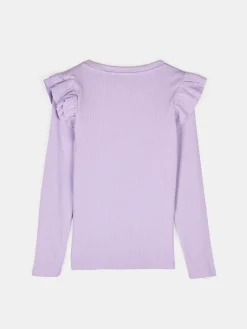 GATE Bawełniana koszulka z falbankami|Dzieci Dziewczynki·Koszulki I Topy