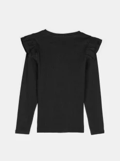 GATE Bawełniana koszulka z falbankami|Dzieci Dziewczynki·Koszulki I Topy