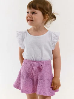 GATE Bawełniana koszulka z falbankami|Dzieci Dziewczynki·Koszulki I Topy