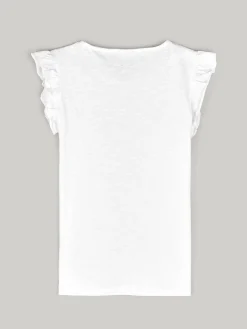 GATE Bawełniana koszulka z falbankami|Dzieci Dziewczynki·Koszulki I Topy