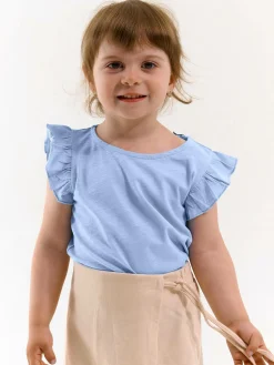 GATE Bawełniana koszulka z falbankami|Dzieci Dziewczynki·Koszulki I Topy
