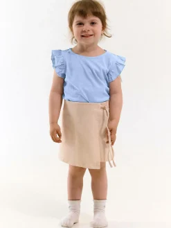 GATE Bawełniana koszulka z falbankami|Dzieci Dziewczynki·Koszulki I Topy