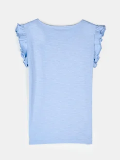 GATE Bawełniana koszulka z falbankami|Dzieci Dziewczynki·Koszulki I Topy