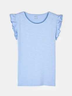 GATE Bawełniana koszulka z falbankami|Dzieci Dziewczynki·Koszulki I Topy