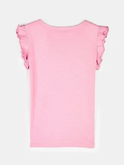 GATE Bawełniana koszulka z falbankami|Dzieci Dziewczynki·Koszulki I Topy