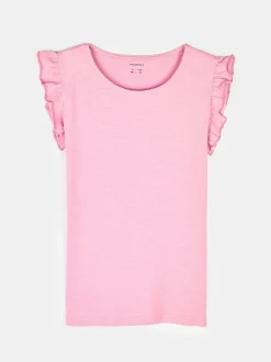GATE Bawełniana koszulka z falbankami|Dzieci Dziewczynki·Koszulki I Topy