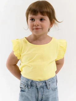 GATE Bawełniana koszulka z falbankami|Dzieci Dziewczynki·Koszulki I Topy