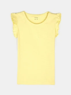 GATE Bawełniana koszulka z falbankami|Dzieci Dziewczynki·Koszulki I Topy