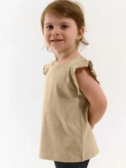 GATE Bawełniana koszulka z falbankami|Dzieci Dziewczynki·Koszulki I Topy