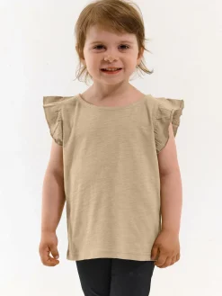 GATE Bawełniana koszulka z falbankami|Dzieci Dziewczynki·Koszulki I Topy