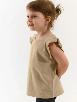 GATE Bawełniana koszulka z falbankami|Dzieci Dziewczynki·Koszulki I Topy