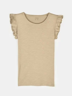 GATE Bawełniana koszulka z falbankami|Dzieci Dziewczynki·Koszulki I Topy