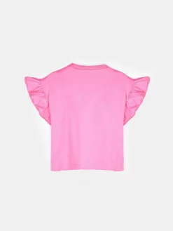 GATE Bawełniana koszulka z falbankami|Dzieci Dziewczynki·Koszulki I Topy