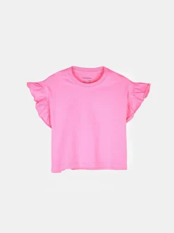 GATE Bawełniana koszulka z falbankami|Dzieci Dziewczynki·Koszulki I Topy