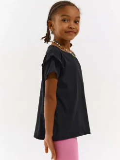GATE Bawełniana koszulka z falbankami|Dzieci Dziewczynki·Koszulki I Topy