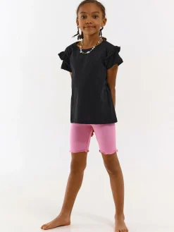 GATE Bawełniana koszulka z falbankami|Dzieci Dziewczynki·Koszulki I Topy