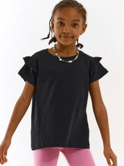 GATE Bawełniana koszulka z falbankami|Dzieci Dziewczynki·Koszulki I Topy