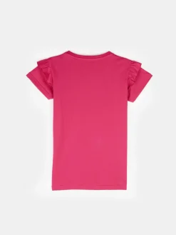 GATE Bawełniana koszulka z falbankami|Dzieci Dziewczynki·Koszulki I Topy