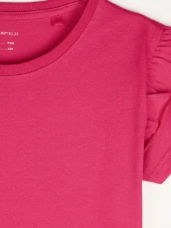 GATE Bawełniana koszulka z falbankami|Dzieci Dziewczynki·Koszulki I Topy