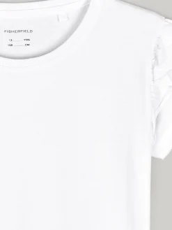 GATE Bawełniana koszulka z falbankami|Dzieci Dziewczynki·Koszulki I Topy