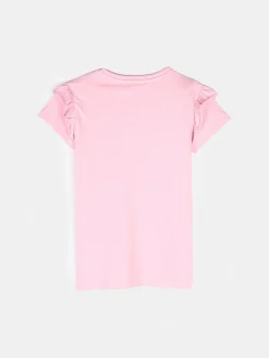GATE Bawełniana koszulka z falbankami|Dzieci Dziewczynki·Koszulki I Topy