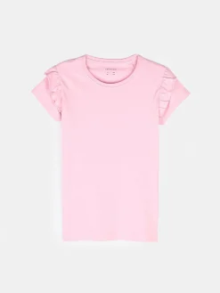 GATE Bawełniana koszulka z falbankami|Dzieci Dziewczynki·Koszulki I Topy