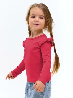 GATE Bawełniana koszulka z falbankami|Dzieci Dziewczynki·Koszulki I Topy