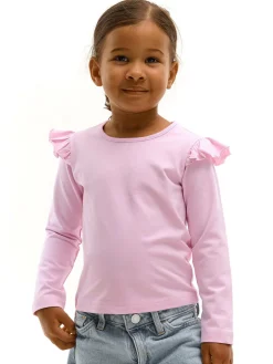 GATE Bawełniana koszulka z falbankami|Dzieci Dziewczynki·Koszulki I Topy