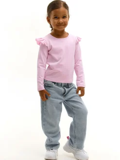 GATE Bawełniana koszulka z falbankami|Dzieci Dziewczynki·Koszulki I Topy