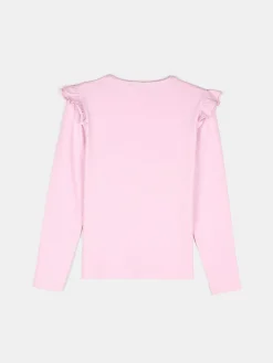 GATE Bawełniana koszulka z falbankami|Dzieci Dziewczynki·Koszulki I Topy