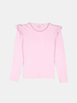 GATE Bawełniana koszulka z falbankami|Dzieci Dziewczynki·Koszulki I Topy