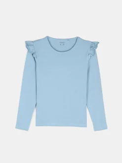 GATE Bawełniana koszulka z falbankami|Dzieci Dziewczynki·Koszulki I Topy